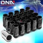 16PC LUG+4PC Lock Nut+key 50MM Black Aluminum 21MM Od M12X1.25 Conical Open-end. Fixed Price $19.50.