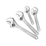 Workpro 4-PIECE Adjustable Wrench Set, Forged, Heat Treated, Chrome-plated (6.... Fixed Price $45.96.