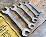 Vintage Sears 5-PIECE Open End Wrench Set Alloy Steel Japan W/pouch Sae 4360. Fixed Price $15.00.