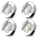 Partsam 4PCS 3" Round Chrome Marine Boat Lights Blue Led Inch,. Fixed Price $25.39.