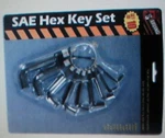 Wholesale Lot Of 12 Handy 10 Pc Hex Key Sets Ranging From 1/16" - 3/8" Nib. Fixed Price $17.95.