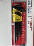 Snap-on Hex Wrench Set. Sae Extra-long 13 Pc. Fixed Price $58.00.