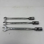 Vintage 3 Pc Set Of Master Craft Flex Socket Open End Wrench 12 Point Japan Nice. Fixed Price $14.99.