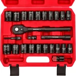 Sedy 25-PIECE 1/2" Drive Impact Socket Set Sae Metric Cr-v Black Wrench Kit. Fixed Price $61.99.