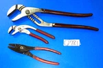 Snap-on & Blue-point Tools 3 Pc Pipe Wrench, Hose Clamp, Adjustable Joint Pliers. Fixed Price $120.00.