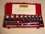 Wisdom Tools 21 Piece 3/4 Drive Socket Set Sae 12 Point 7/8 - Very Nice. Fixed Price $200.00.