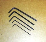 One Each .028" .035" .050" 1/16 5/64 Hex Keys Alloy Steel Allen Wrenches - Usa. Fixed Price $14.95.