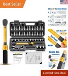 Bike Torque Wrench Set 50PCS Micro Precision Click Portable Bicycle Tools. Fixed Price $77.18.