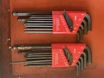 2 Eklind Long Arm Ball End Hex Key Sets Sae 13PC Black/red Steel. Fixed Price $19.99.