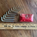 Snap On Hex Key Allen Wrench Set 13PC W/ Red Clear Pouch Vintage Usa. Fixed Price $47.99.