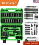 Comprehensive 105-PIECE Mechanic Tool Set Ratchet, Sockets & Screwdriver Bits. Fixed Price $74.99.