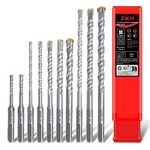 Zkh 10 Pcs Sds Plus Bits Set, (3/16'',1/4'',5/16'',3/8",1/2"), Carbide.... Fixed Price $31.70.