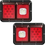 Partsam 2PCS Double Led Trailer Tail Lights With Horizontal Mount Dual Red Usa. Fixed Price $67.98.
