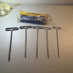 Vintage Chesco 82337 5 Pc Metric T-handle Hex Key Set, Usa. 9" Length. Fixed Price $19.99.