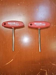 Set Of 2 Hex Driver T-type Wrenchs Metric 334/SW Made In Germany 5.0MM. Fixed Price $10.88.