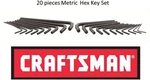 Craftsman 20-PC. Hex Key Set Metric #9-46677A. Fixed Price $10.95.
