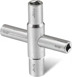 Hanpex 4-WAY Sillcock Key Wrench, 1/4", 9/32", 5/16", 11/32", Fits Most. Fixed Price $10.97.