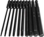 100MM Extended Allen Wrench Drill Bit Set, Ptslkhn 10PC Metric Hex Impact Driver. Fixed Price $15.24.