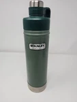 Stanley Green Stainless Steel Vacuum Flask With Handle, Insulated, Twist Lid. Fixed Price $14.99.