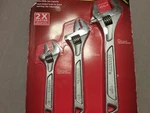 Husky Heavy Duty Adjustable Wrench Set 3-PIECE New On The Box. Fixed Price $24.00.