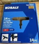 Kobalt 14-PIECE T-handle Hex Key Set Metric Sae Allen Wrench. Fixed Price $22.00.