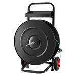 110LB Industrial Strapping Cart: 8IN&16IN Core Fit, Auto Brake, Tool Storage. Fixed Price $230.92.