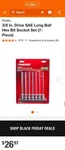 Husky 3/8 In. Drive Sae Long Ball Hex Bit Socket Set (7-PIECE). Fixed Price $15.00.