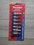 Nos Duralast 7 Pc Sae Hex Bit Socket Set 3/8" Drive S2 Steel 60-500 Auto Zone. Fixed Price $14.99.