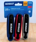 Kobalt 498862 KHK06 25 Piece Folding Hex Key Tool Set, Torx - Metric Sae, New. Fixed Price $21.25.