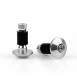 Universal Motorcycle Street Bike 7/8" Handlebar Grips End Plugs Silver New. Fixed Price $15.99.