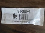 Grey Pneumatic 9905M 1/4" 5MM Hex Driver Socket. Fixed Price $13.99.