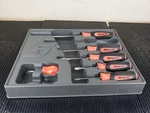 #BA725 Snap-on 6 Of Piece Orange Screwdriver Set SGDX80BO. Fixed Price $129.95.