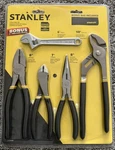 Stanley 4 Piece Plier Set With Bonus 6 Adjustable Wrench & Bag New. Fixed Price $55.00.