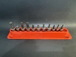 3/8 Inch & 1/4 Snap On Torx Hex Key Bits With PAKTY265 Magnetic Tray. Fixed Price $125.00.