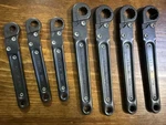 Proto Ratcheting Box End Wrench Sae 7 Pc Usa Made Reversible Offset. Fixed Price $120.00.