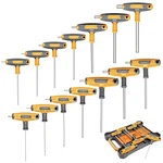 14-PIECE T-handle Allen Wrench Set Metric & Standard With Wall-mounted Storage. Fixed Price $39.39.