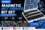 Toolant 34PCS Impact Nut Bit Driver Set Magnetic Sae & Metric For Professionals. Fixed Price $39.39.