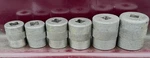 Set Of Six (6) Antique Vintage Snap On Tools 6-PT 5/8" Drive Knurled Sockets. Fixed Price $112.50.