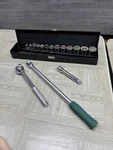 Vintage Pittsburgh Torque Wrench Socket Set 1-2 Drive 7/16 1/4 Inch. Fixed Price $40.00.