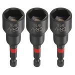 3PCS Nut Driver Drill Bits 9/16 Inch Socket 1/4" Hex Shank 3" Magnetic Setter. Fixed Price $18.51.