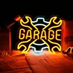 Wrench Shaped Garage Neon Sign - Auto Repair Shop Led Wall Art, Mechanic Light. Fixed Price $28.22.
