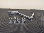 #BH612 Snap-on Tools Usa WA28AFL Double Flex Pass Through Ratchet Socket Set Sae. Fixed Price $149.95.