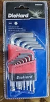 Diehard 13 Pc Sae Hex Key Set, DH50006, Storage Caddy, Ball End. Fixed Price $10.00.