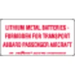 Labelmaster L395 Lithium Metal Battery 4"X2", White/red, PK500. Fixed Price $26.69.