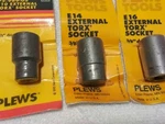 4PC Plews 3/8" Drive External Torx Socket Set Usa. Fixed Price $11.56.