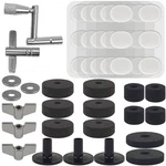 23 Pc Drum Cymbal Felt Pad Kit 30 Dampener Sleeve Wing Nut Washer Key. Fixed Price $29.29.