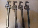 Vintage 18" Pipe Wrenches (lot Of 4) (stillson, Tobrin, Lakeside, Northern King). Fixed Price $39.99.