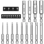 Mulwark Hex Head Allen Wrench Drill Bit Set 13PCS Precision Medium, Silver. Fixed Price $23.92.