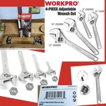 Workpro 4PC Adjustable Wrench Set Forged Heat Treated Chrome-plated 6" 8"10" 12". Fixed Price $35.63.