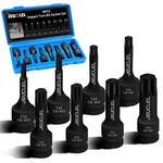 Jeuclel 8PCS Torx Star 6 Point Impact Bit Socket Set, 8-PIECE (T30 T80). Fixed Price $33.38.